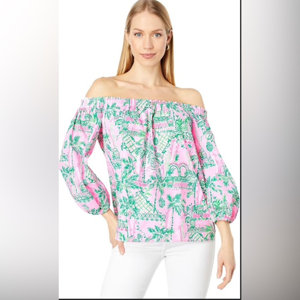 Lilly Pulitzer off the shoulder blouse